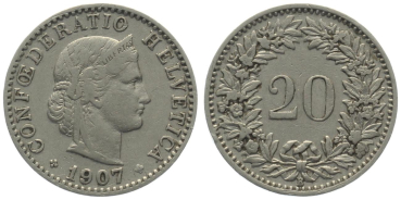 20 Rappen 1907 B